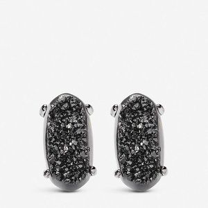 Kendra Scott Platinum Drusy stud earrings NWT